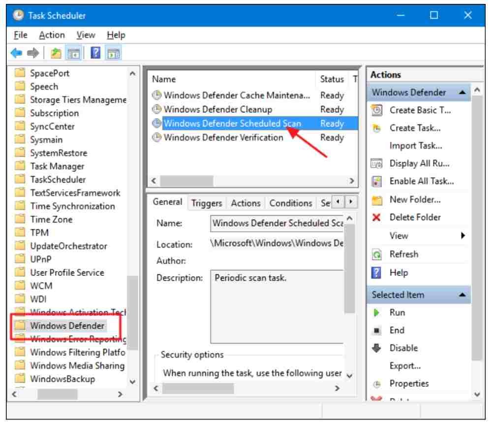 Windows Defender Schedule